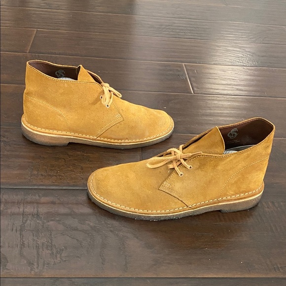 Clarks brown leather Upper lace up boots men’s size 8.5 M width - Picture 2 of 8